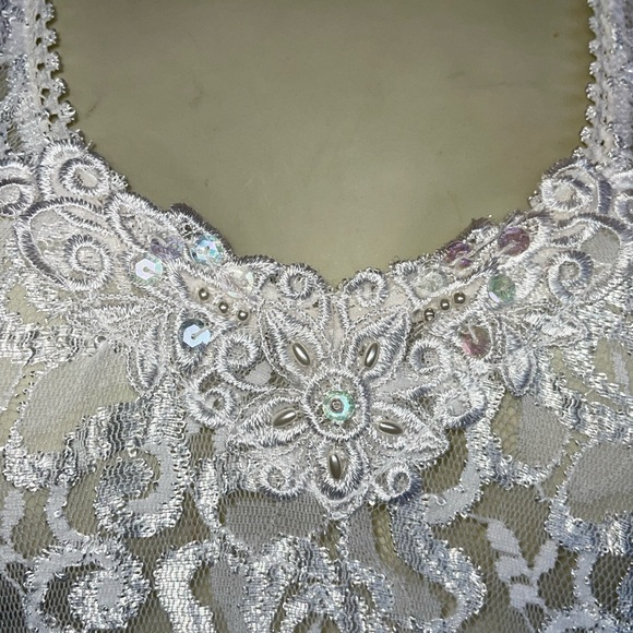 80’s Vintage Lingerie The Pleasure Company White Lace Beautiful Condition Size L - Picture 6 of 8